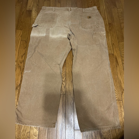 Vintage Carhartt Pants Mens 44x30 Brown Carpenter Workwear Made in USA 80s B11 - Picture 3 of 7